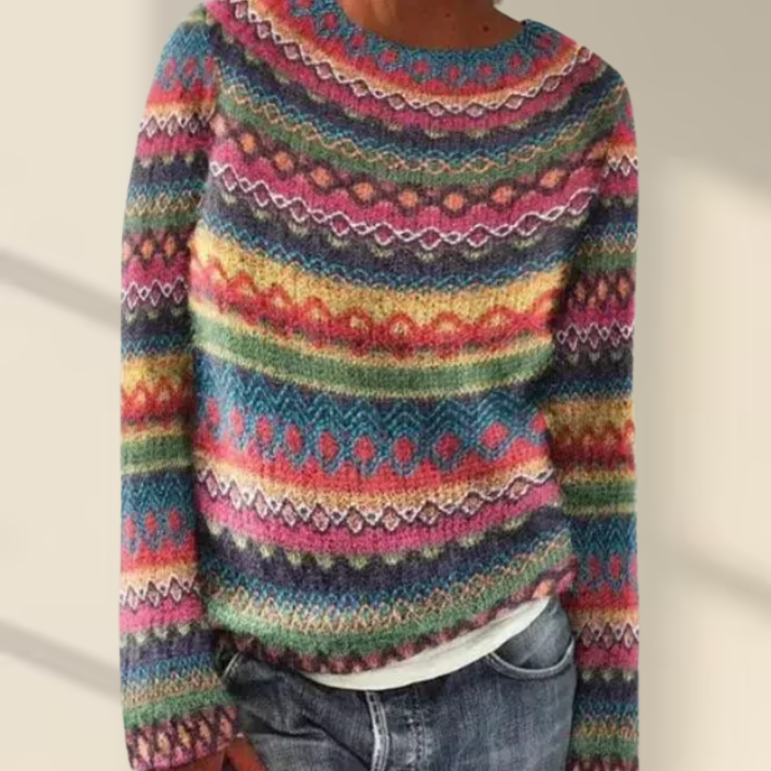 Mina Langarmpullover mit Rundhalsausschnitt