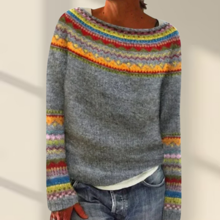 Mina Langarmpullover mit Rundhalsausschnitt