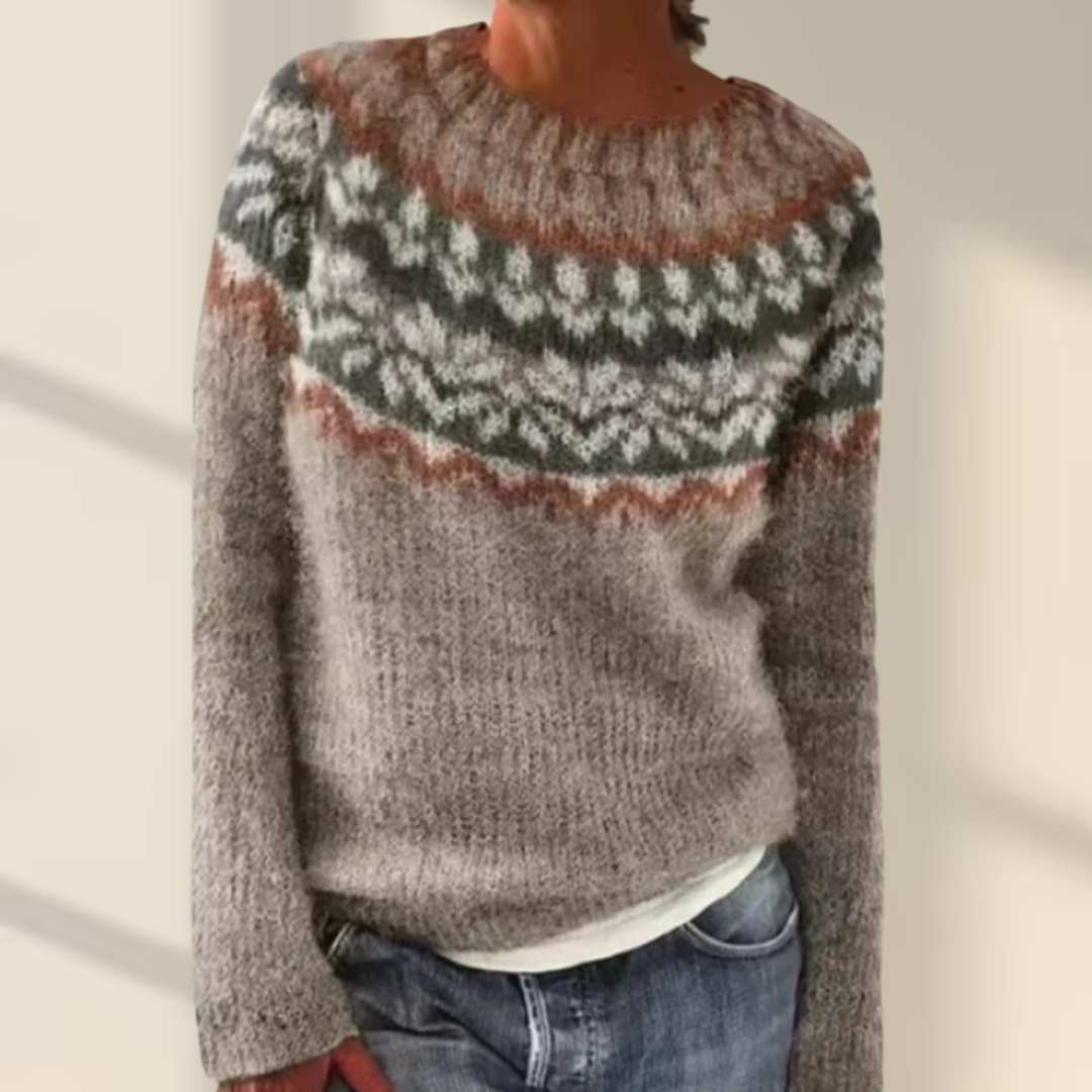 Mina Langarmpullover mit Rundhalsausschnitt