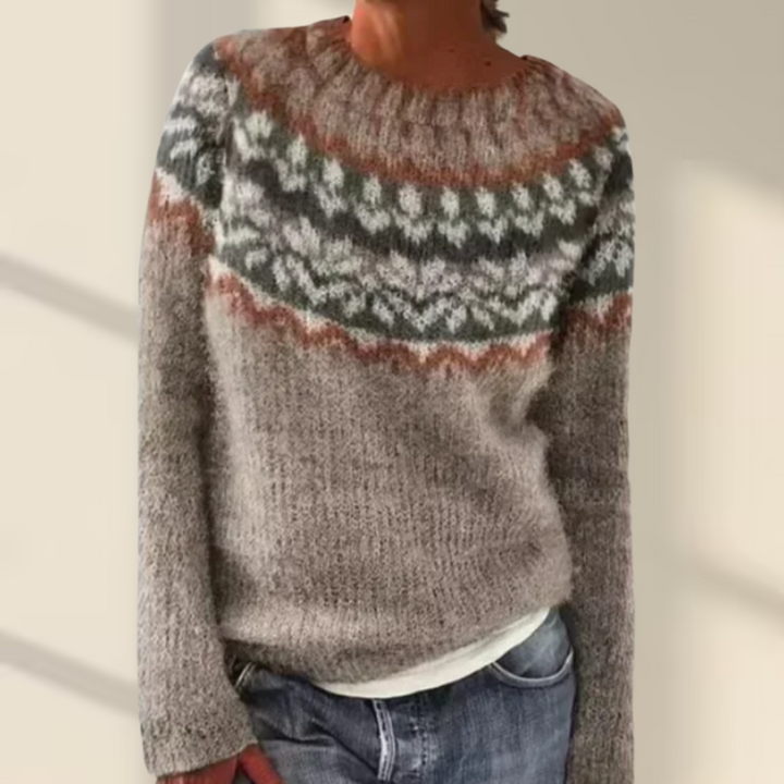 Mina Langarmpullover mit Rundhalsausschnitt