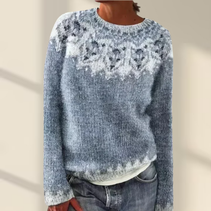 Mina Langarmpullover mit Rundhalsausschnitt