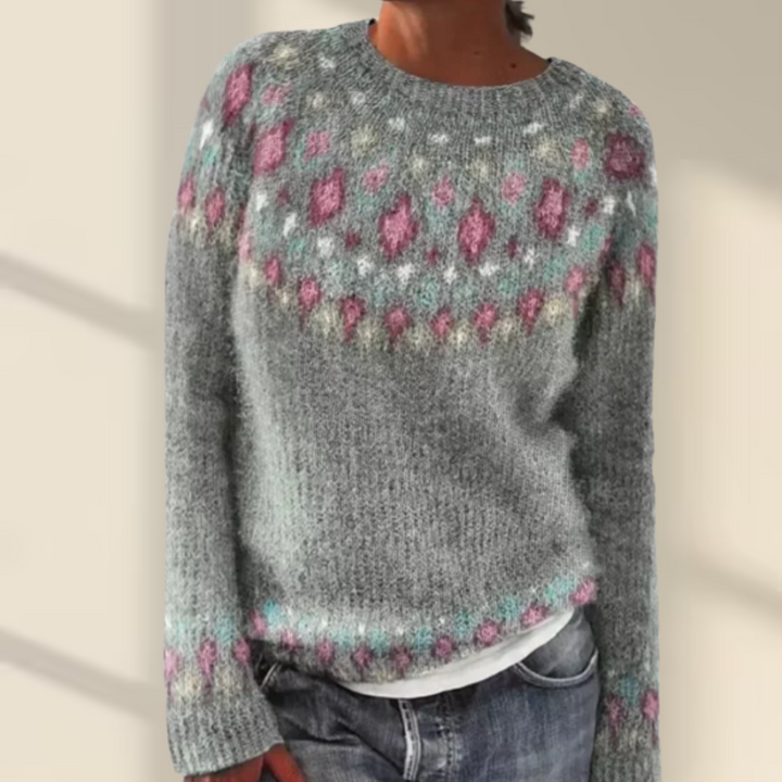 Mina Langarmpullover mit Rundhalsausschnitt